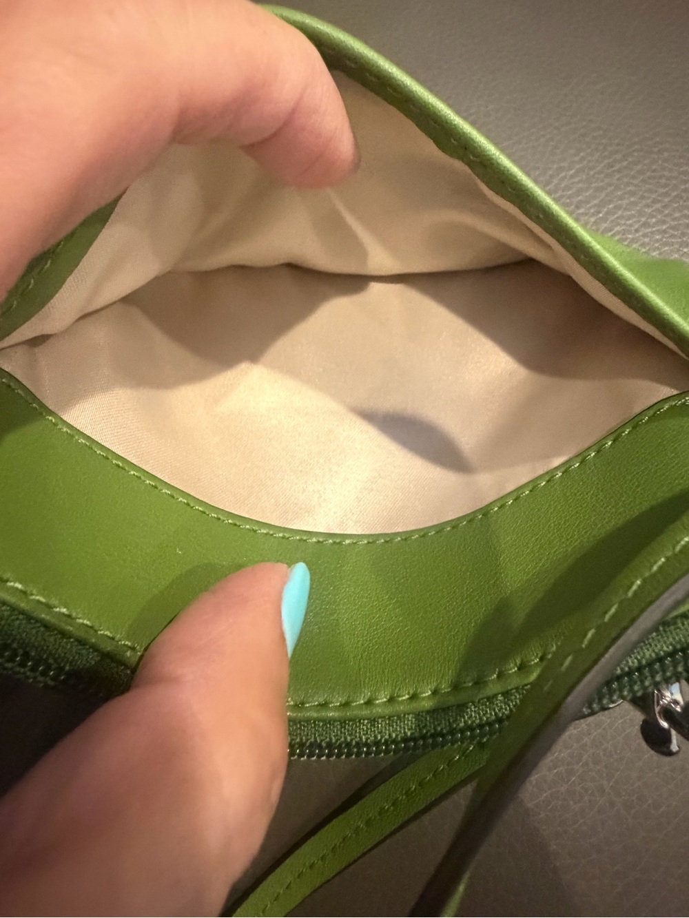 Coach Leather Lime Green Wristlet - Picture 5 of 5